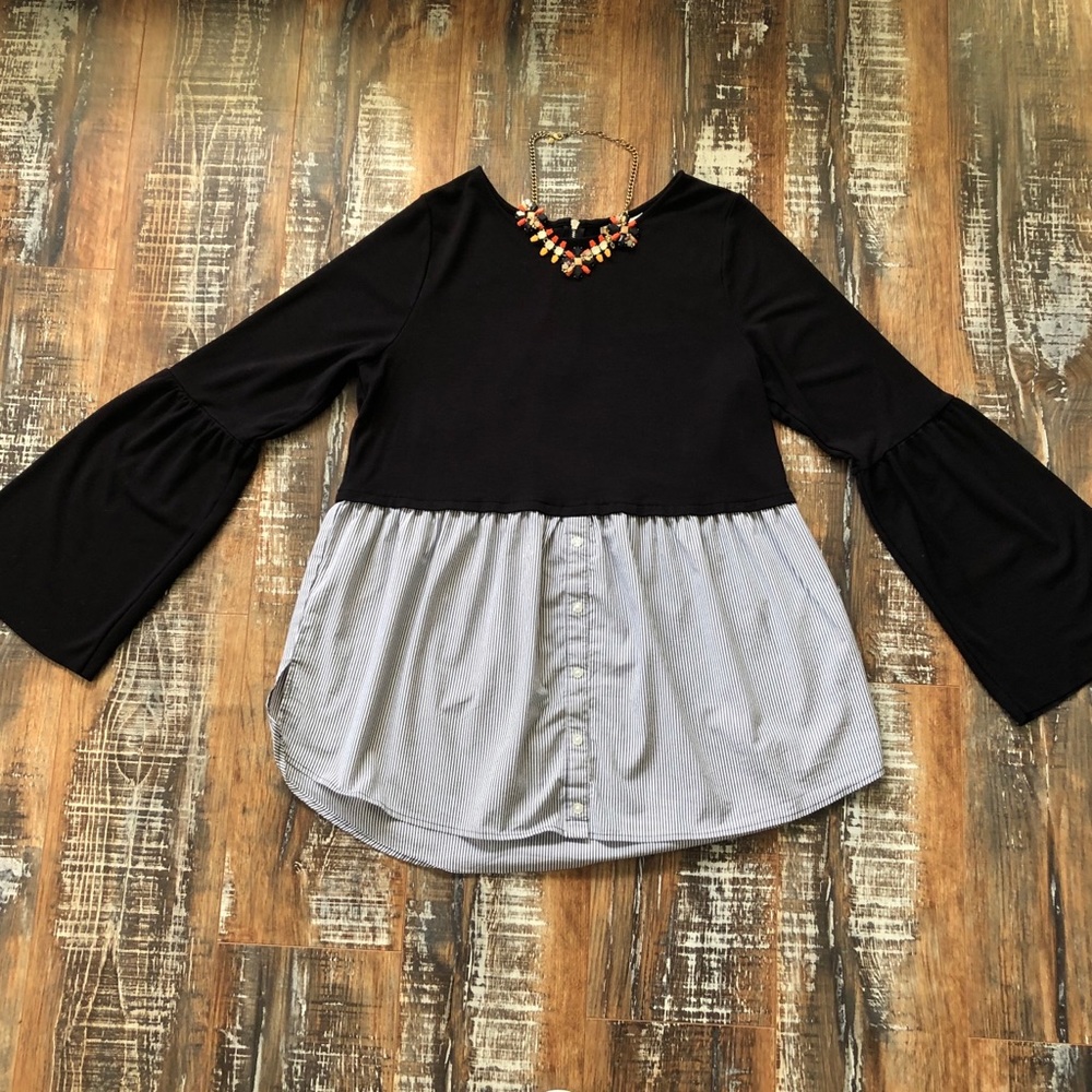 Babydoll Bell Sleeve Motherhood Maternity XL shirt